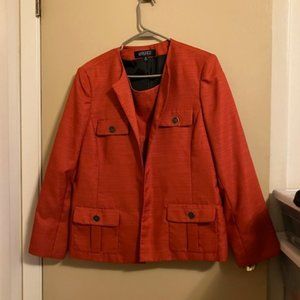Kasper Orange Tweed Jacket and Shell Set